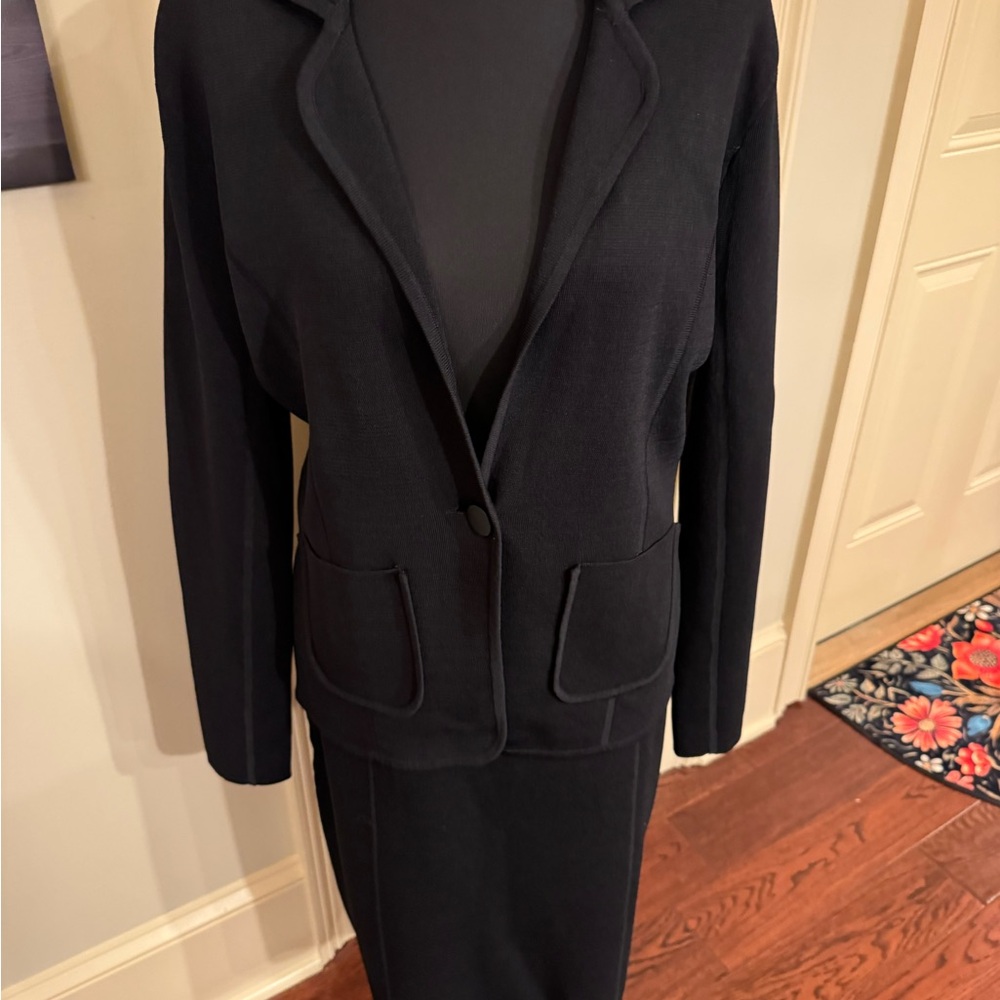 Calvin Klein Black Knit Suit - Picture 2 of 9